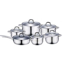Amazon Hot Selling 12PC Stainless Steel Induction Cookware Set